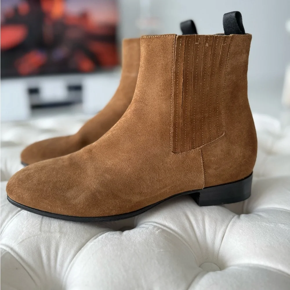 Balenciaga Brown Suede Chelsea Boots woman - Picture 1 of 4